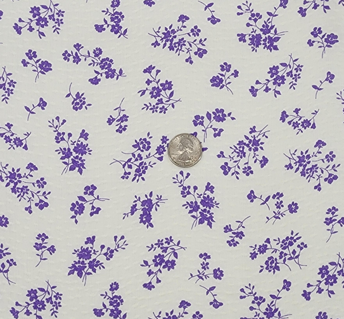 1D1272 Rayon Jacquard Fabric - Off White/Purple Dobby Dot, 53/54" Width