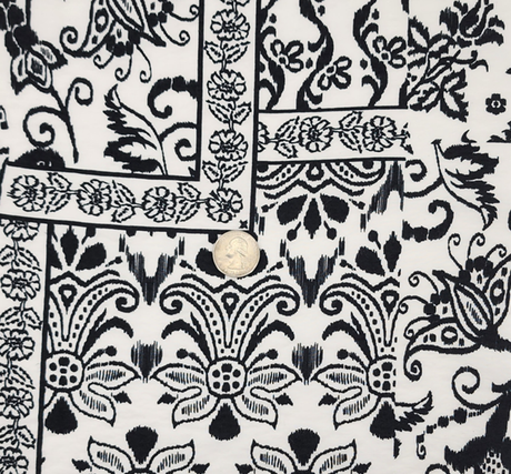 Rayon Nylon Poplin Off White 1 Yard Lightweight 57/58" Apparel Fabric