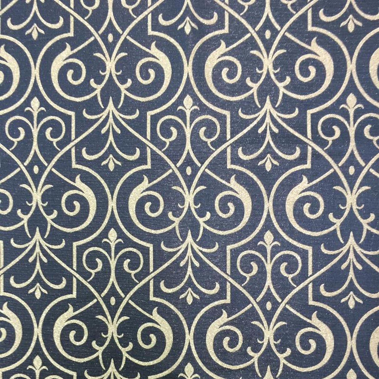 Royce Fabric Damask Metallic Fabric - Stone/Silver Damask, 55" Width (1 Yard)