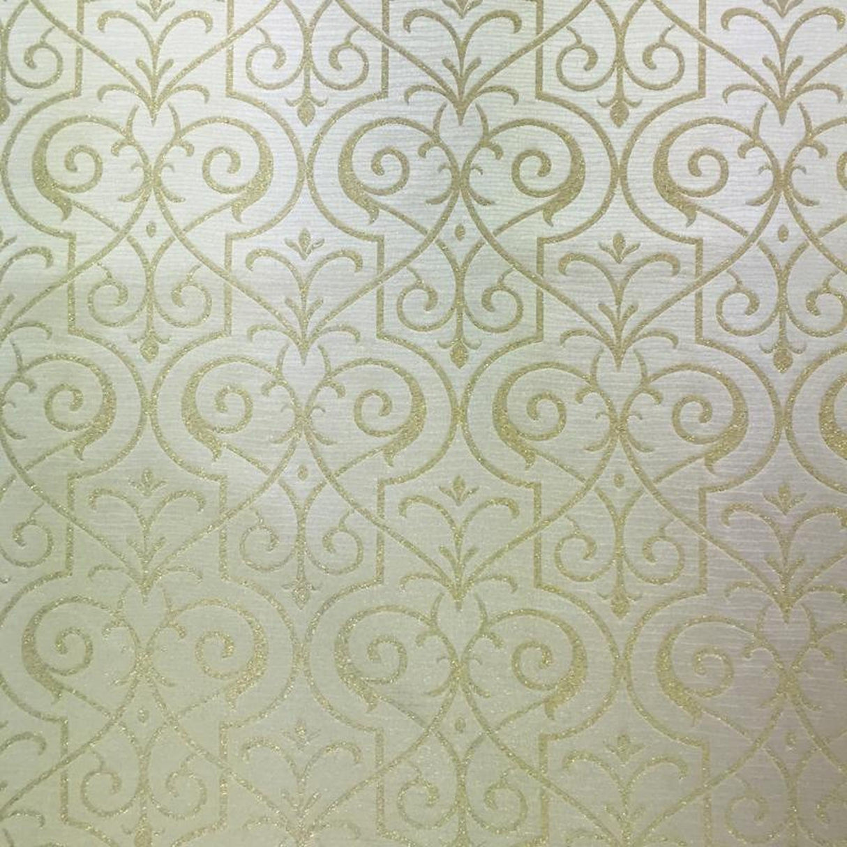 Royce Fabric Damask Metallic Fabric - Stone/Silver Damask, 55" Width (1 Yard)