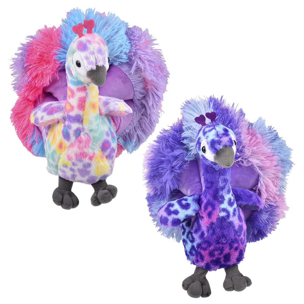 Pastel Peacock Plush 9in Assorted