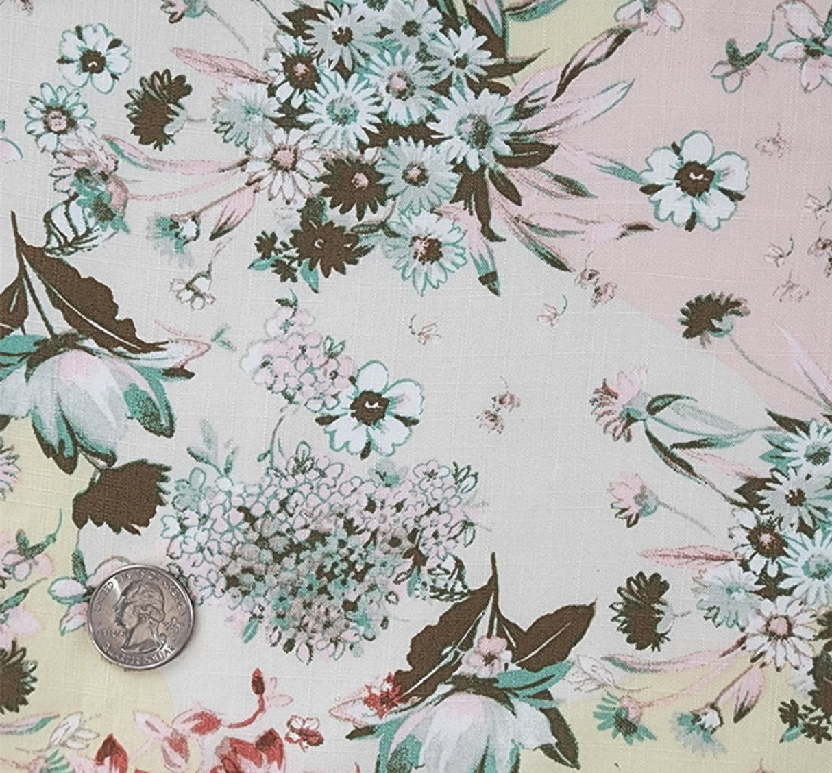 1 Yard Rayon Lightweight Slub Fabric Neutral For Stylish Clothing 55/58 inches Width