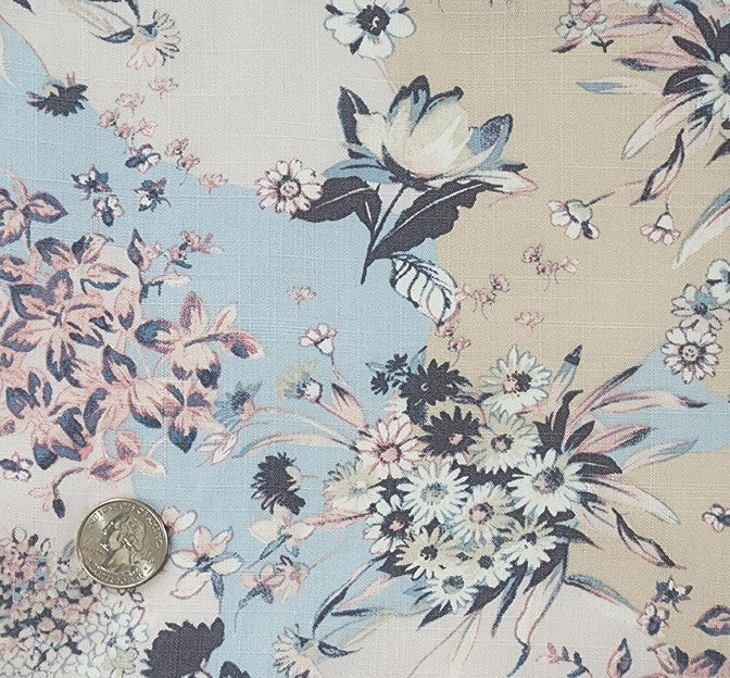 Rayon Slub 1D1642 Spring Blue Rayon Fabric - Spring Blue, Slub Texture, 55/58" Width