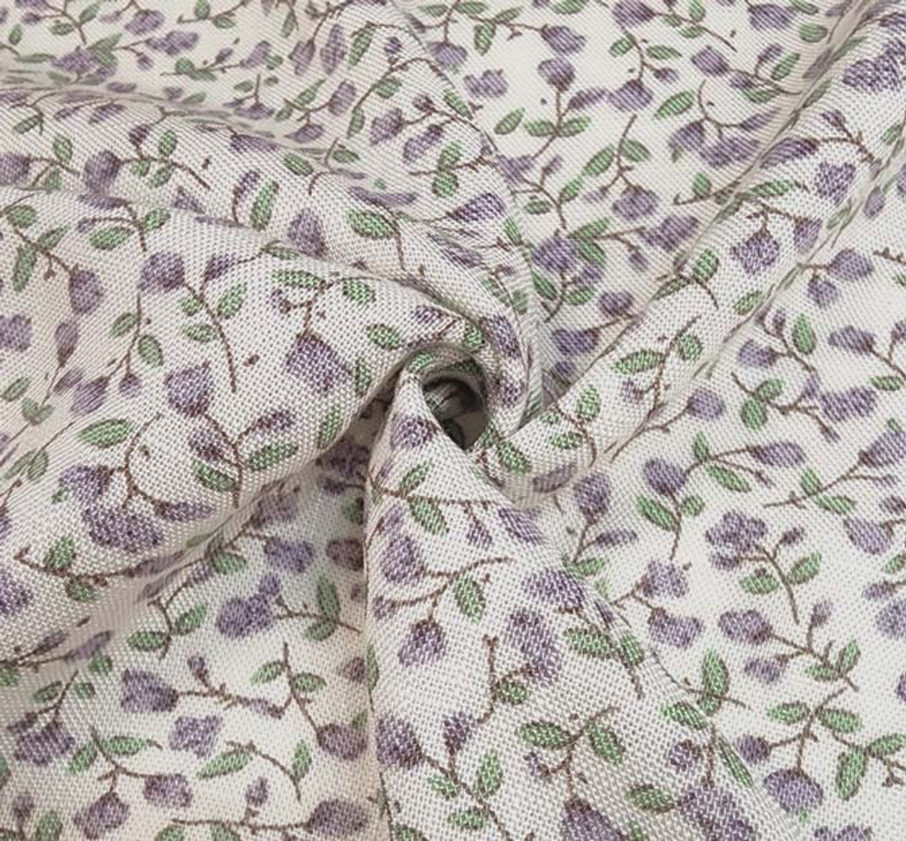 1 Yard Lilac Marble Rayon Slub Linen-Feel Fabric for Skirts Dresses Sewing Crafts Width 55/56"