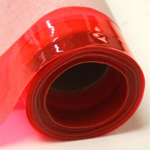 Red 12 Gauge Tinted Plastic Vinyl Fabric,
