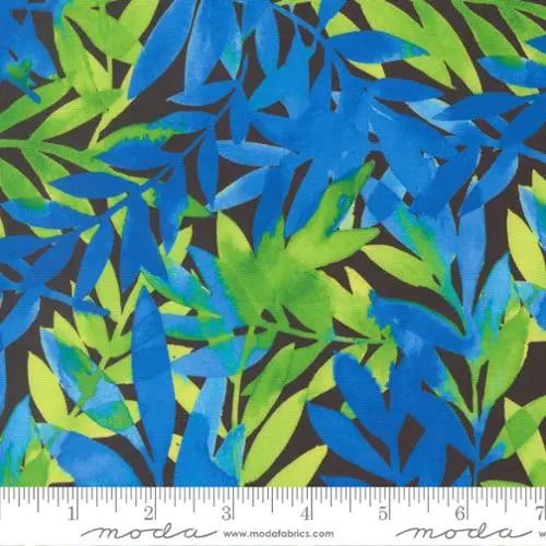 Cotton Print Radiant Midnight Leaf Blenders Fabric 44/45