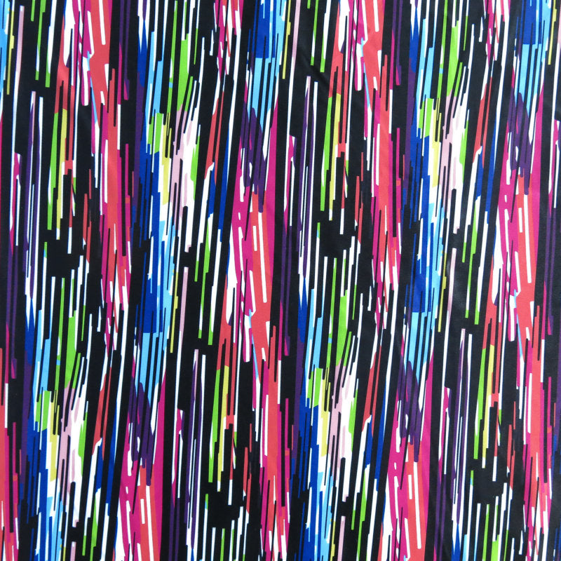 Swim Knit Rainbow Static Poly Spandex Fabric