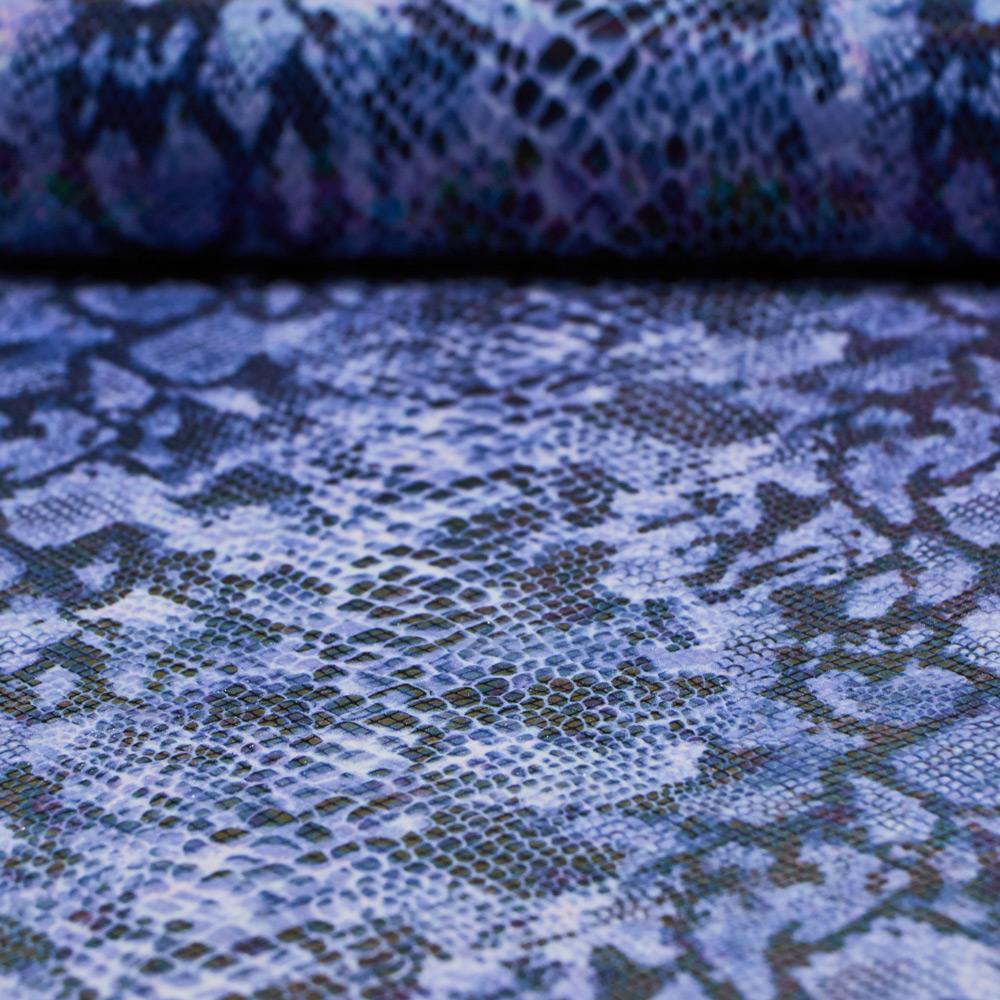 Rattlesnake Foil Printed Polyester Spandex Fabric - Holographic Foil, 4-Way Stretch, 54/56" Width (1 Yard)