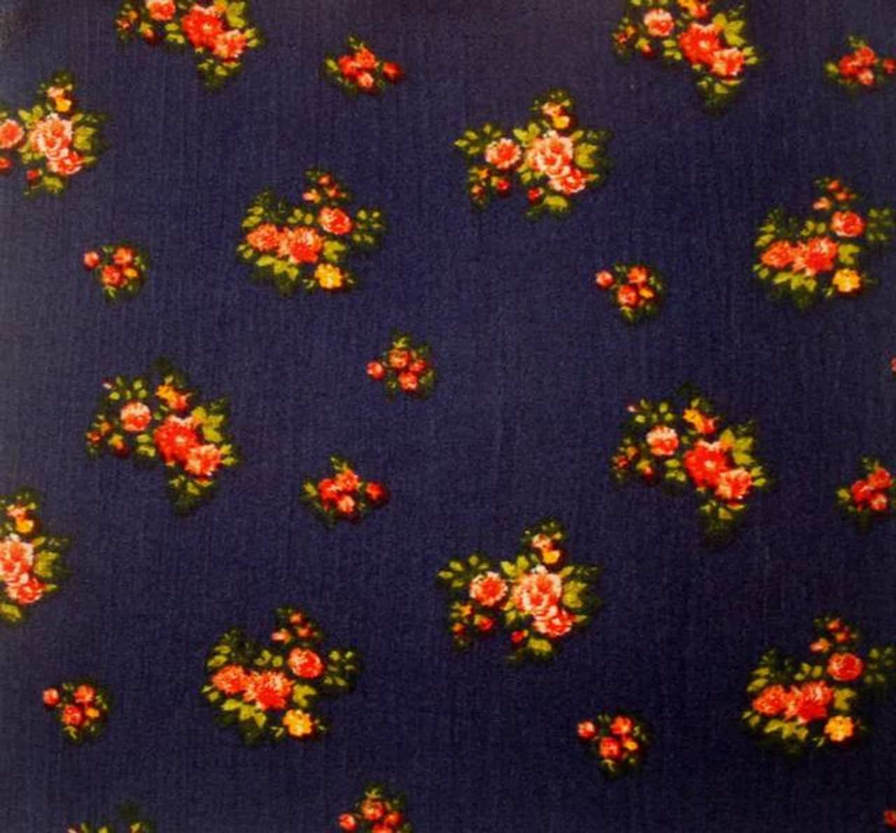 1 Yard Soft Navy Red Rayon Crinkle Fabric Ideal For Dresses Blouses Skirts Apparel 53/54" Width