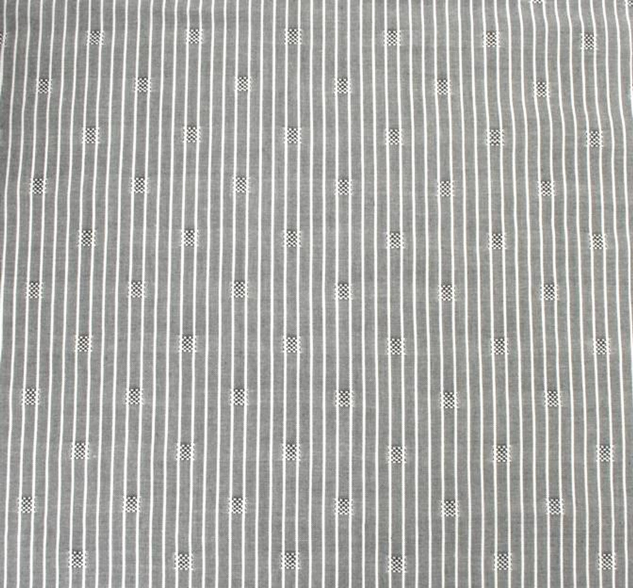 1 Yard Gray Ivory Rayon Pinstripe Fabric For Shirts, Dresses, Blouses Lightweight 57/58" Wide