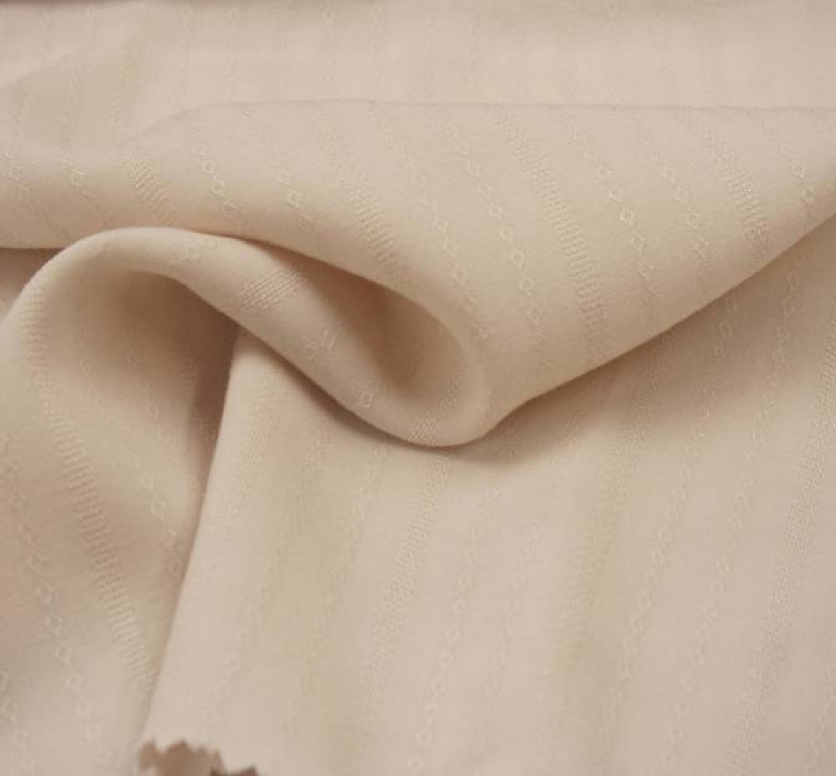 1 Yard Rayon Jacquard Fabric Ecru Lightweight Draping Soft Apparel Dress Material 54 55 Inch Width