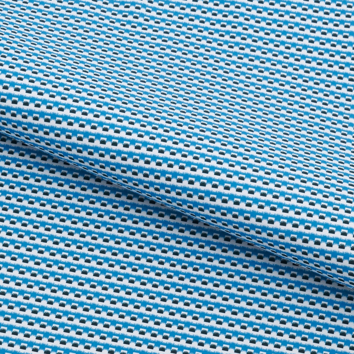 Printed Recycled Spandex Blue/White