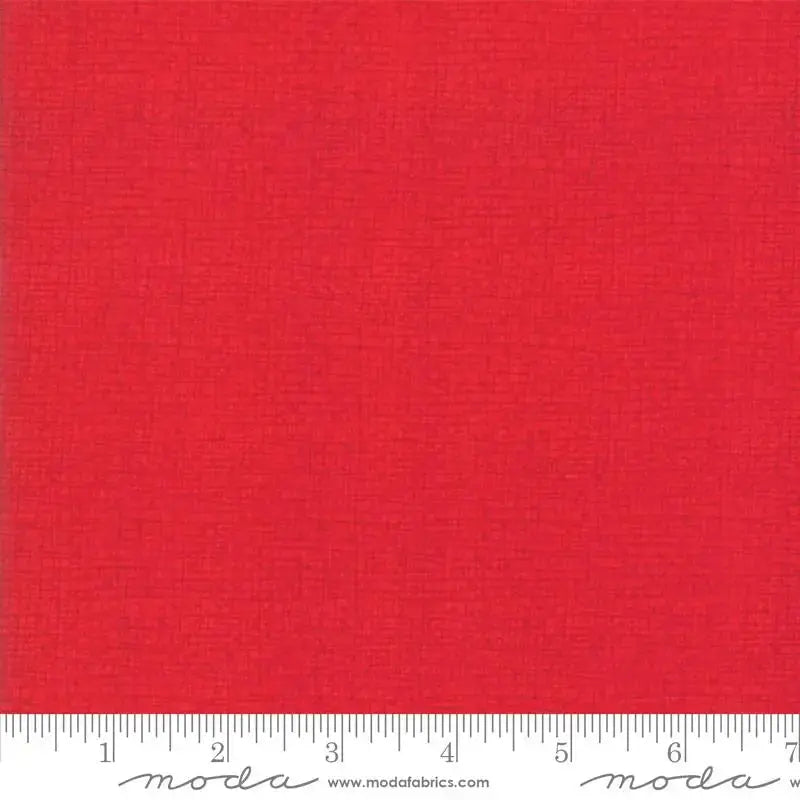 Cotton Wideback Fabric Red Crimson Thatched 108"