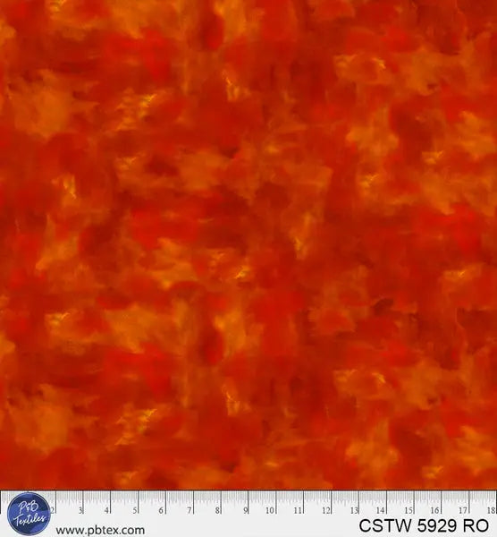Cotton Wideback Fabric Red Orange Color Stories 108"