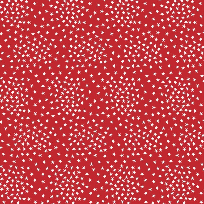 Cotton Print Red Stars Path to Freedom 44/45 Fabric