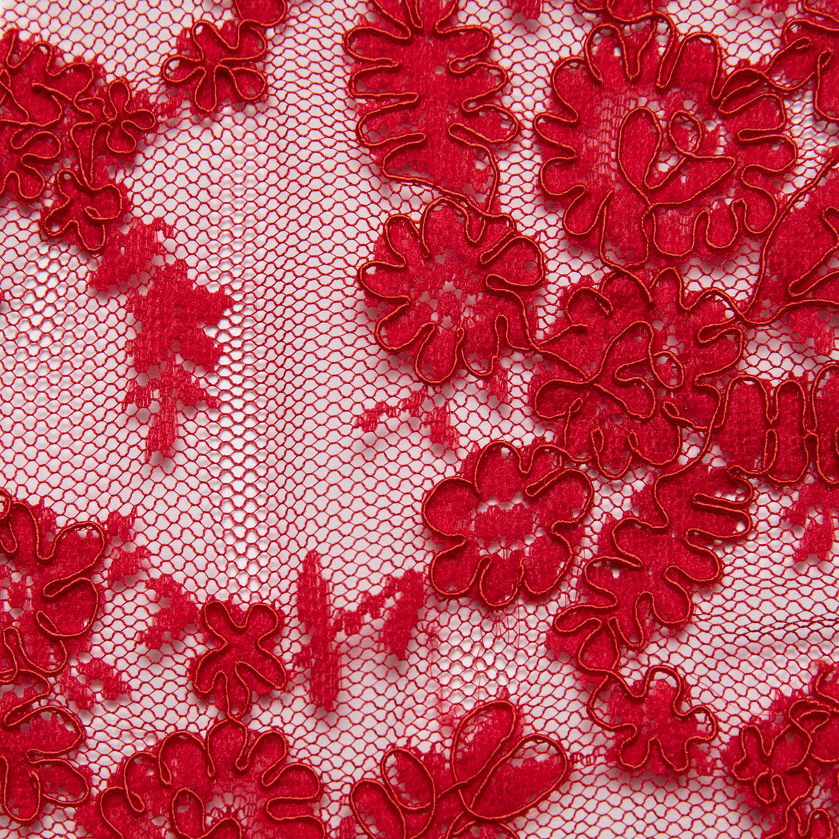 1 Yard Re-Embroidered Lace Fabric Cord Extravagant Floral Design Luxurious