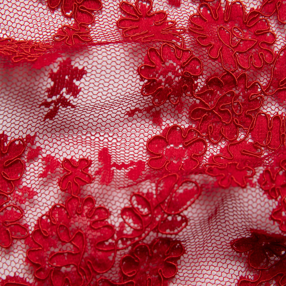 1 Yard Re-Embroidered Lace Fabric Cord Extravagant Floral Design Luxurious