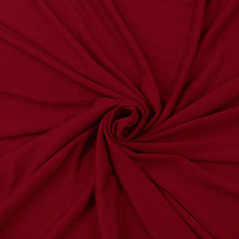 Cotton Spandex Jersey Knit Fabric Red 4-Way Stretch