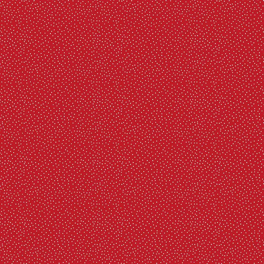 Cotton Fabric Redwork Dots 44/45" Width