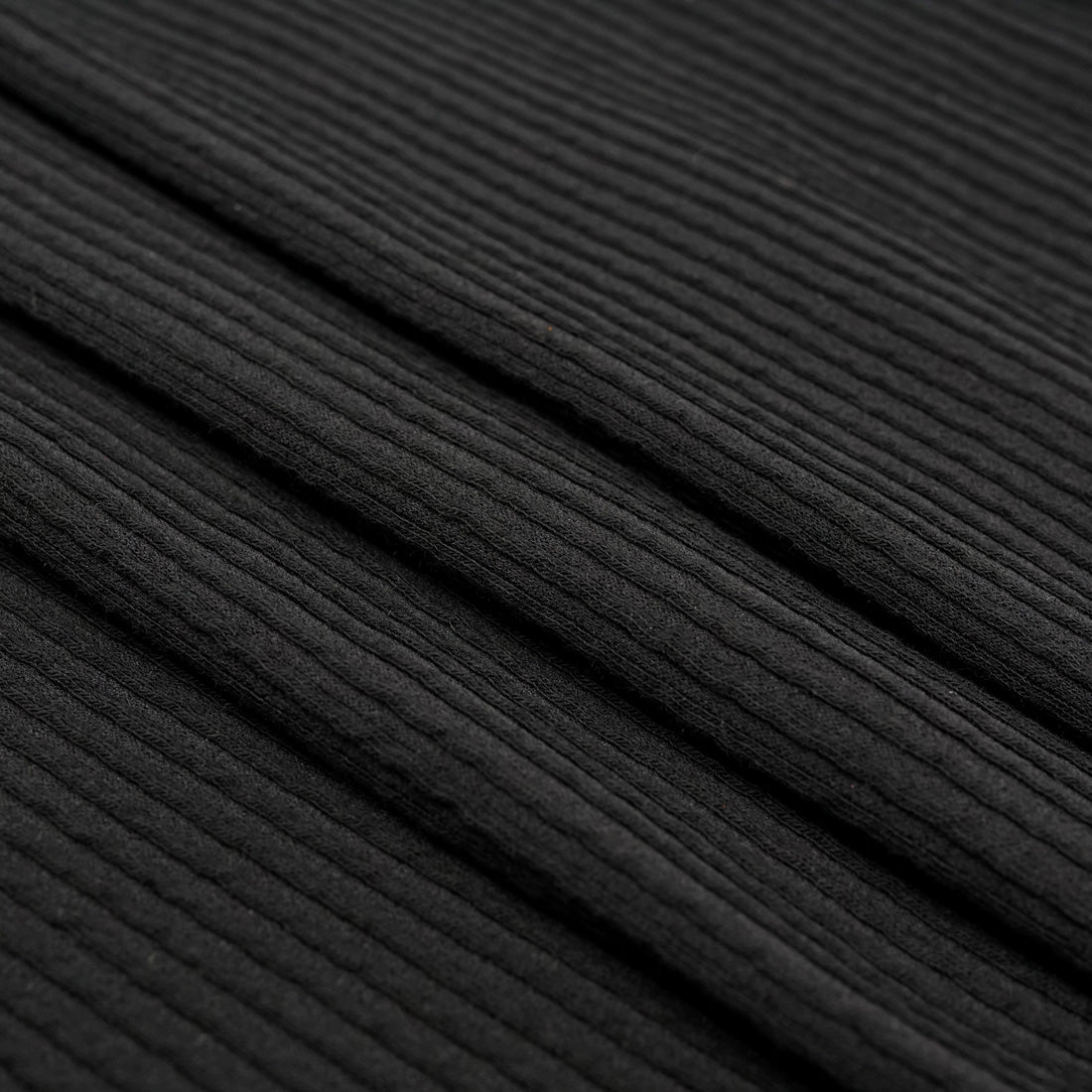 Rib Knit Polyester Rayon Spandex Fabric - Poseidon Blue, 4-Way Stretch, 51" Width (1 Yard)