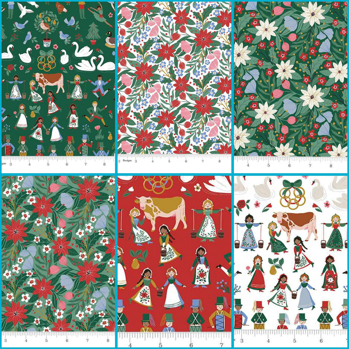 Fat Quarter Bundle A Pear-fect Christmas Riley Blake