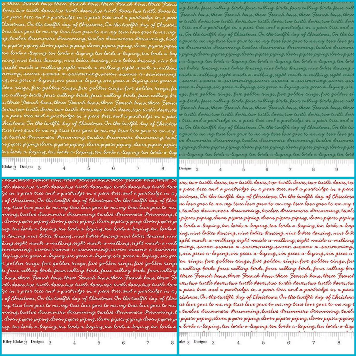 Fat Quarter Bundle A Pear-fect Christmas Riley Blake