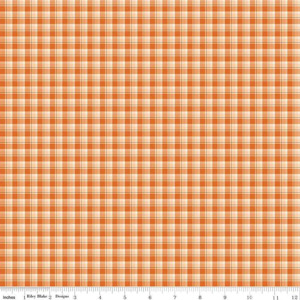 Quilting Cotton The Awe of Autumn Grid Hazy Riley Blake Designs