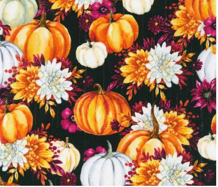 Quilting Cotton Lush Harvest Pumpkins Thanksgiving Robert Kaufman