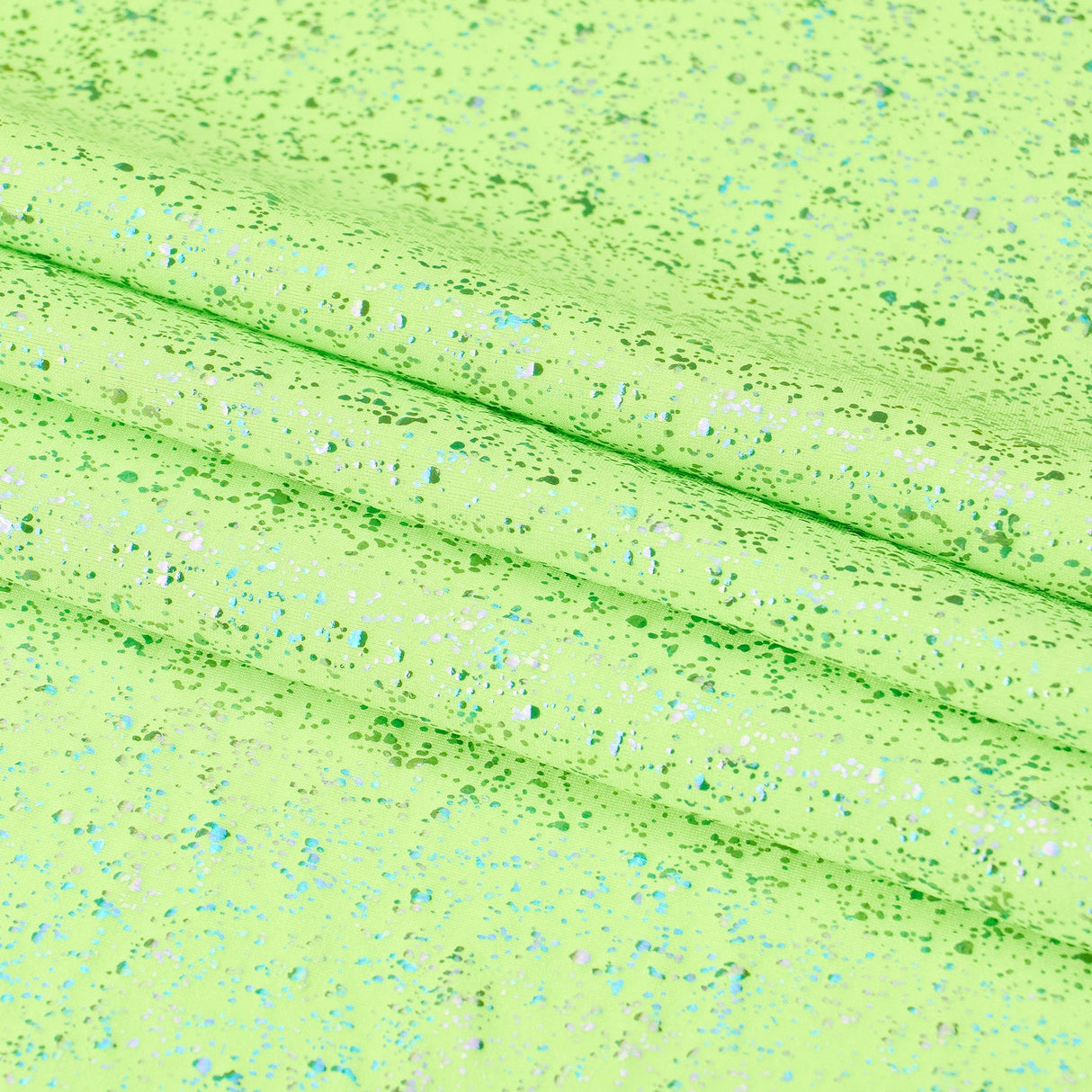 Robins Egg Speckle Nylon Spandex Fabric - Speckled Foil, 56/58" Width (1 Yard)