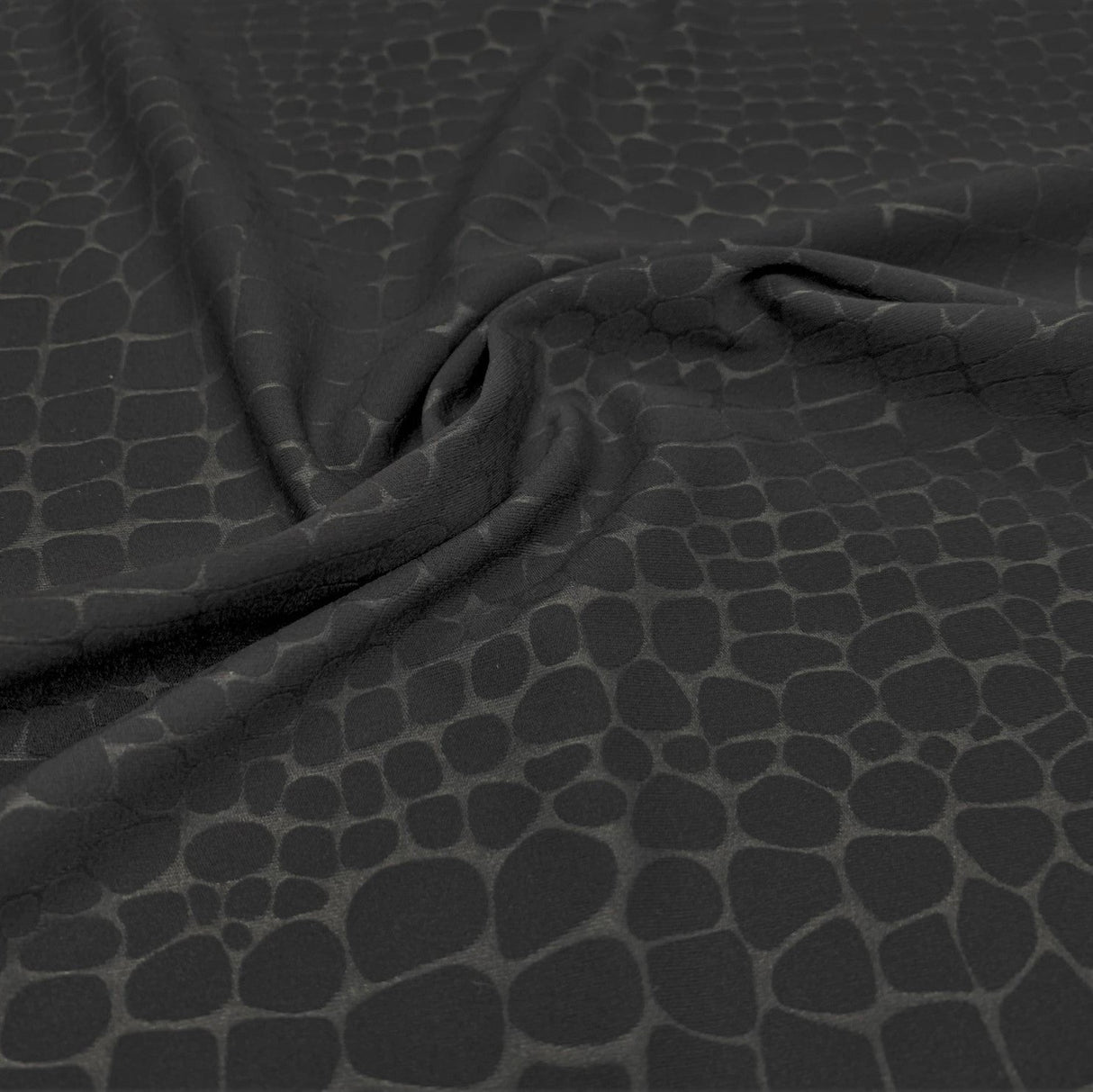 Rockodile EcoTechflex Fabric - Embossed Crocodile Foil Print, 54" Width (1 Yard)