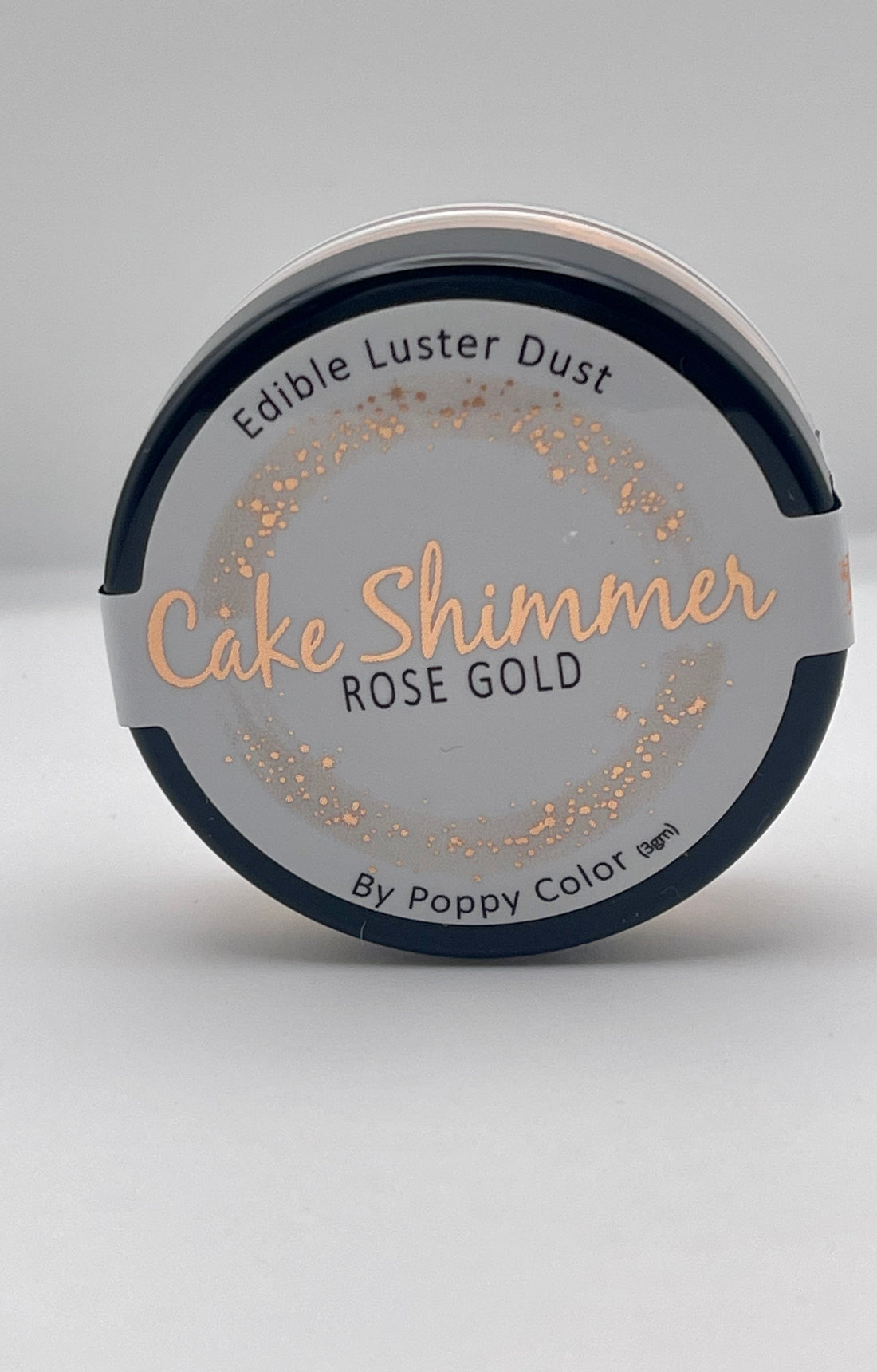 Cake Shimmer Rose Gold by Poppy Paint 100% Edible Luster Dust 3g for Cake Decorating