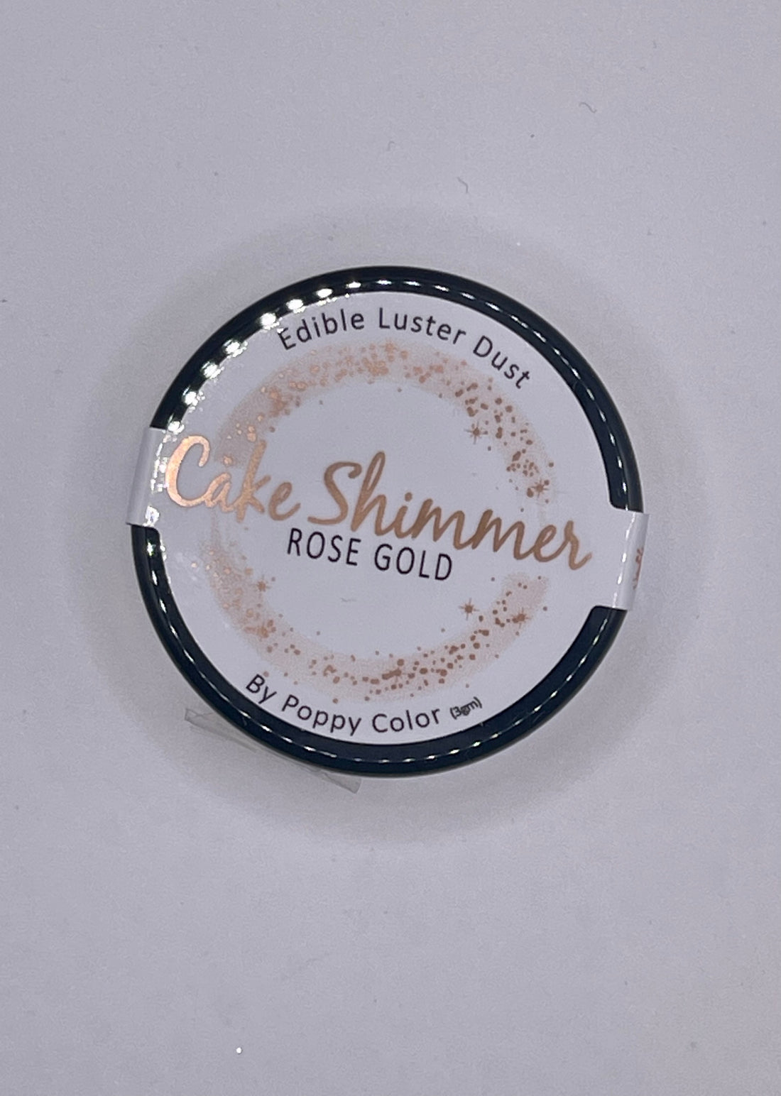 Cake Shimmer Rose Gold by Poppy Paint 100% Edible Luster Dust 3g for Cake Decorating