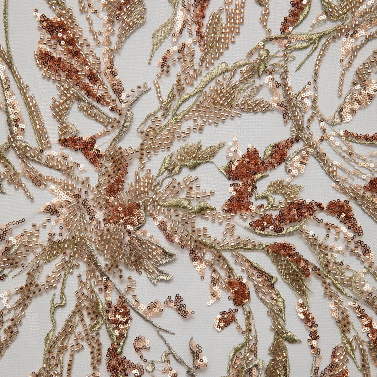 সিকুইন এবং সুন্দর প্যাটার্ন দিয়ে সূচিকর্ম করা ১ গজ টিউল লেইস ফ্যাব্রিক, ৫২" চওড়া