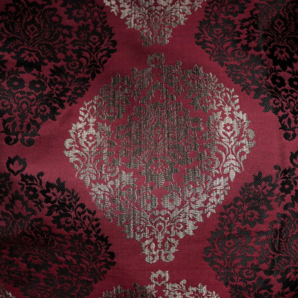 Jacquard Damask Fabric Rouge by the Yard