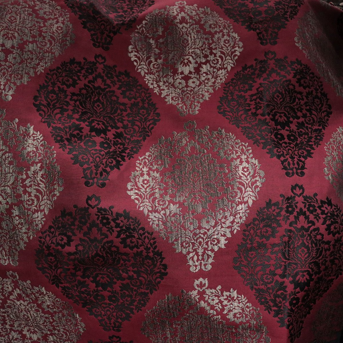 Jacquard Damask Fabric Rouge by the Yard