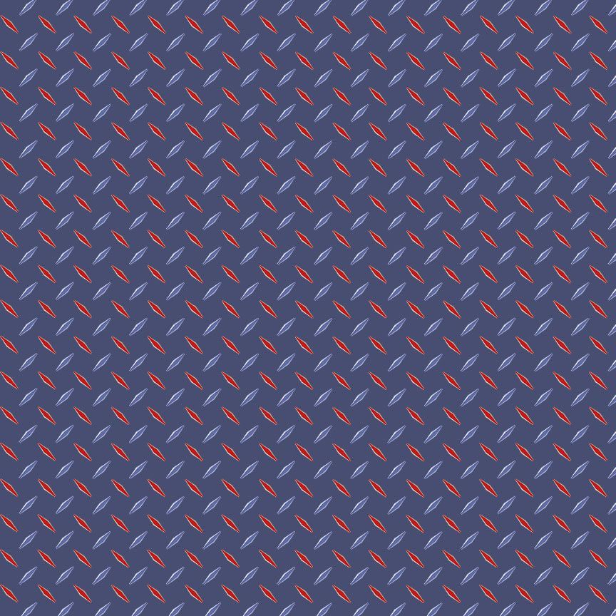 Cotton Print Royal Diamond Geo Fabric 44/45"