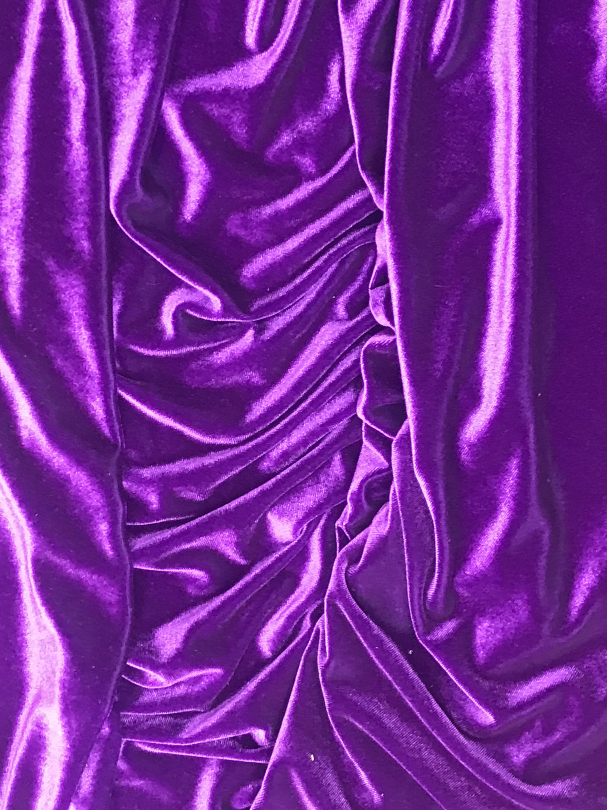 Royal Purple Stretch Velvet Fabric - Royal Purple, 58"-60" Wide