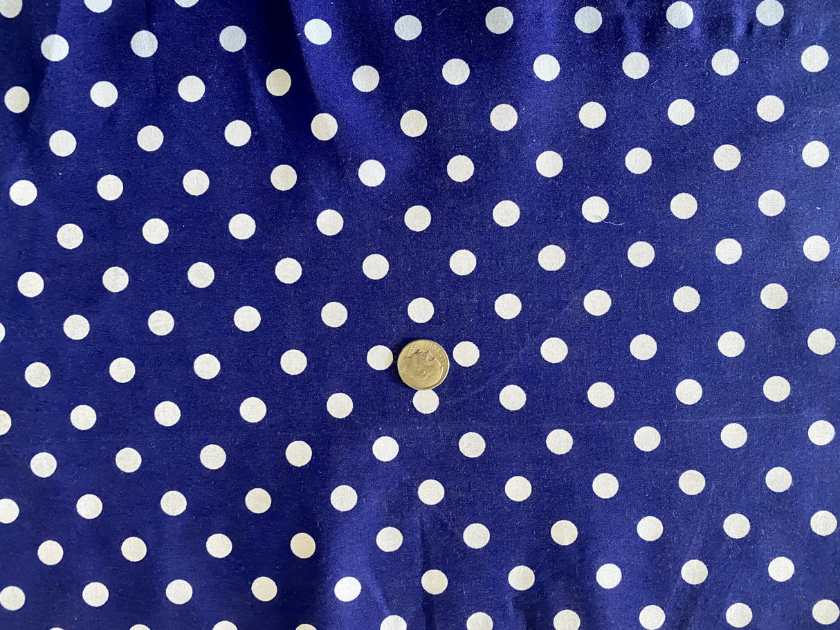 1 Yard Multi-Color Small Polka Dot Poly Cotton Fabric for Crafts Bedding Sewing Masks 60" Width