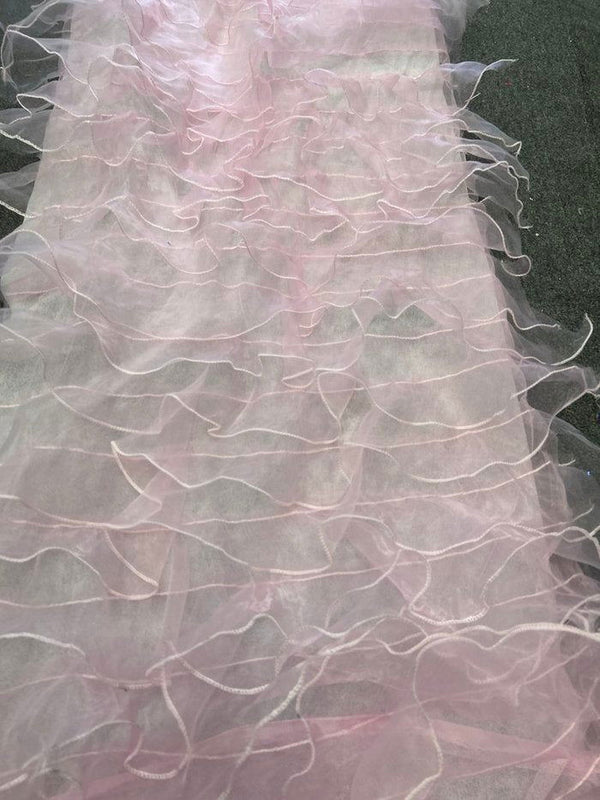 1 Yard Voluminous Ruffle Organza Fabric for Backdrops & Dresses 58/60" Width