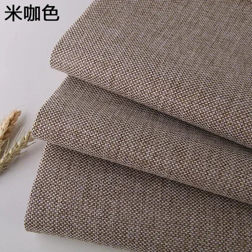 Cotton and Linen Sofa Fabric Solid Color Thickened Coating Dustproof Coarse Cloth Burlap Canvas Pillow Curtain DIY sewing Fabric