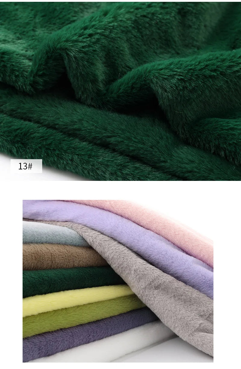 8mm Imitation Rabbit Fur Fabric Soft Short Plush For Warm Scarf, Doll,DIY Plush Toys Fabric Background Display Cloth 50x50cm/1m