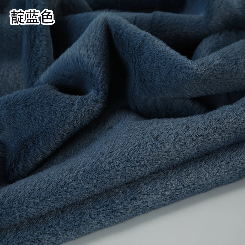 White Grey Colour Series 8mm imitation Rex rabbit Fur Fabric short plush fabric cabinet tablecloth display scarf cotton doll DIY