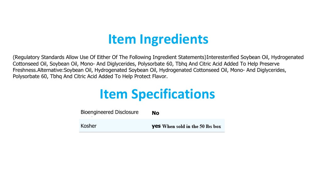 Soy-Based High-Ratio Icing Shortening, From 2.5 to 50 lbs