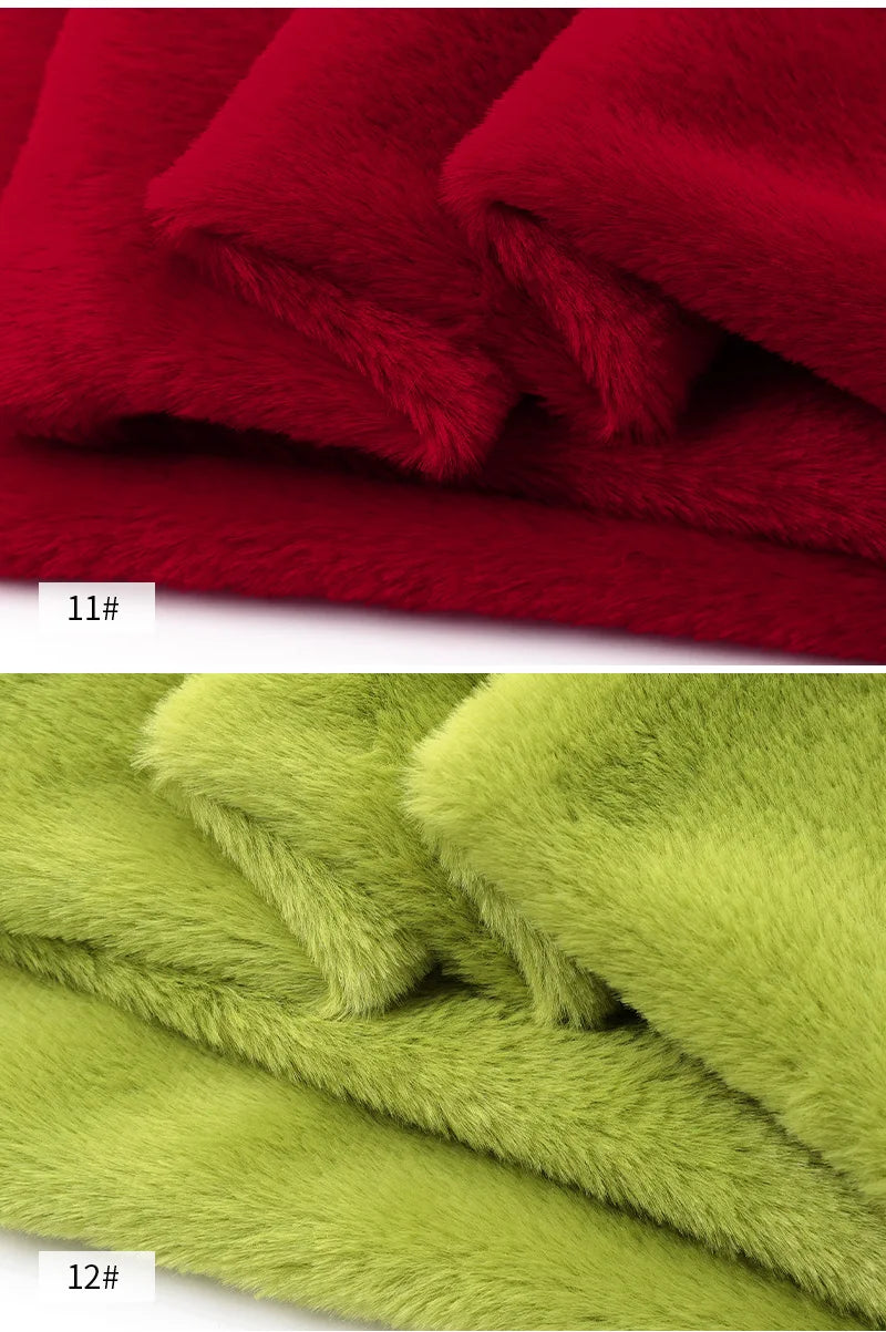 8mm Imitation Rabbit Fur Fabric Soft Short Plush For Warm Scarf, Doll,DIY Plush Toys Fabric Background Display Cloth 50x50cm/1m