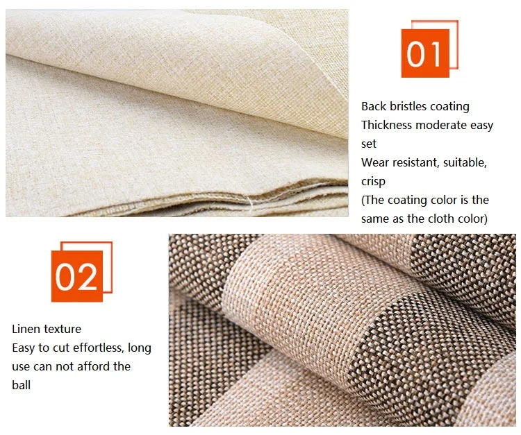 Cotton and Linen Sofa Fabric Solid Color Thickened Coating Dustproof Coarse Cloth Burlap Canvas Pillow Curtain DIY sewing Fabric
