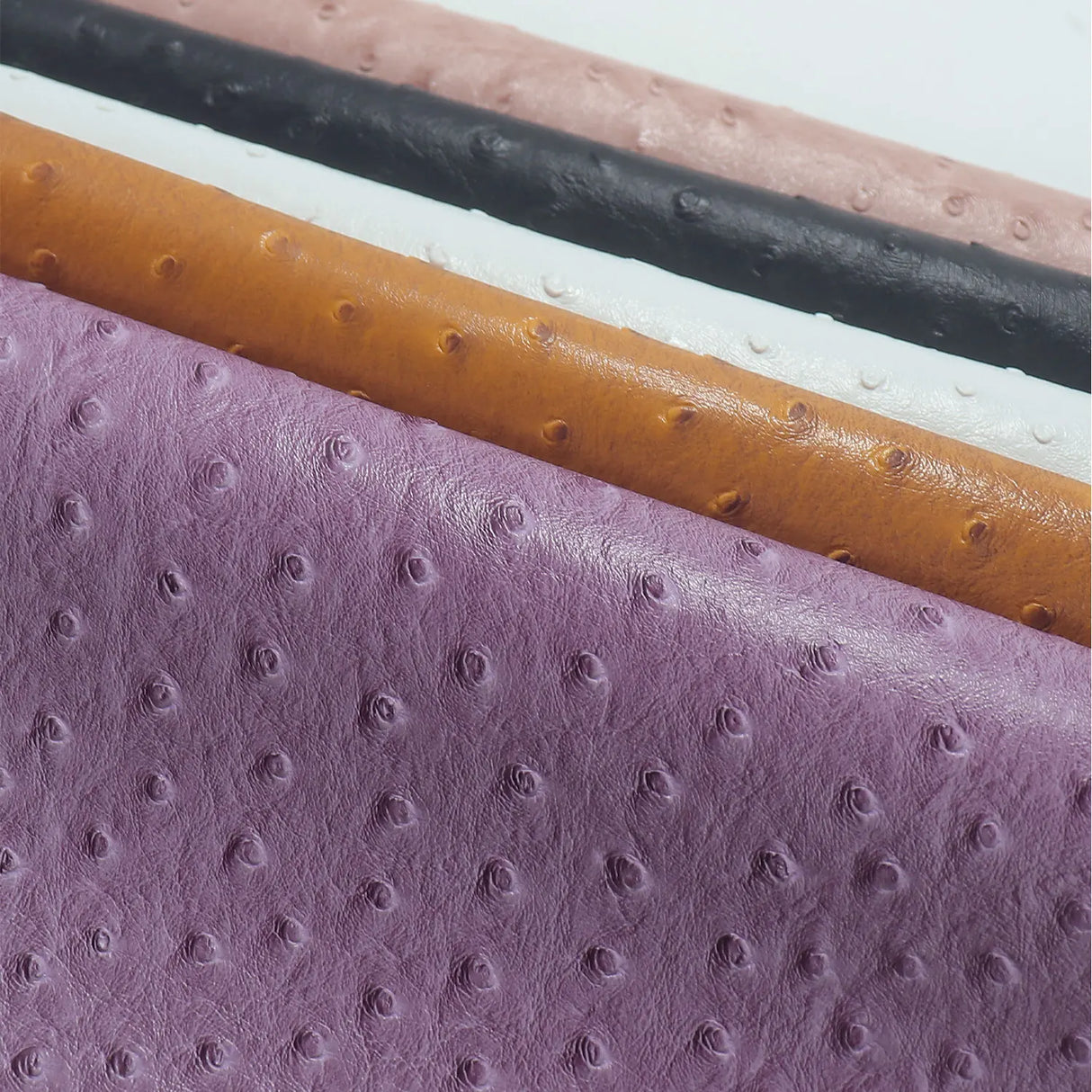 30x68cm Ostrich Patterned Faux Leather Vinyl Fabric Embossed PVC Raised Particles for Handicrafts Bags Keychain Earrings Wallet