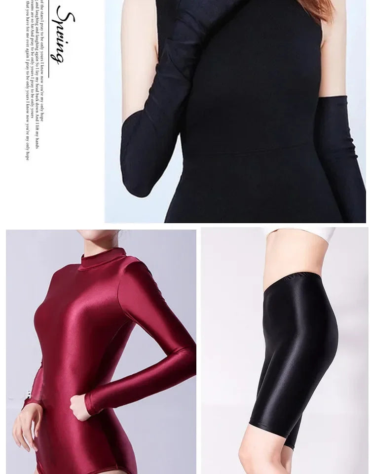 Bright Shiny Stretch Satin Fabric, Spandex Lycra Cloth for Dance Dress, Sports and Yoga Material,Black,White,Blue,By the Meter,