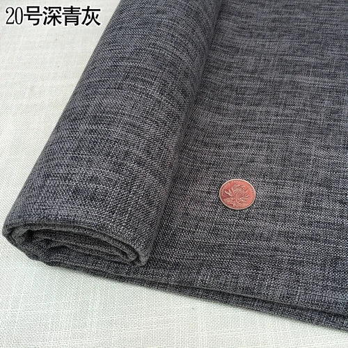 100cm*148cm Solid Color Thick Coarse Linen Sofa Fabric Cotton and Linen Curtain Tablecloth DIY Polyester Linen Fabric 400-500g/m