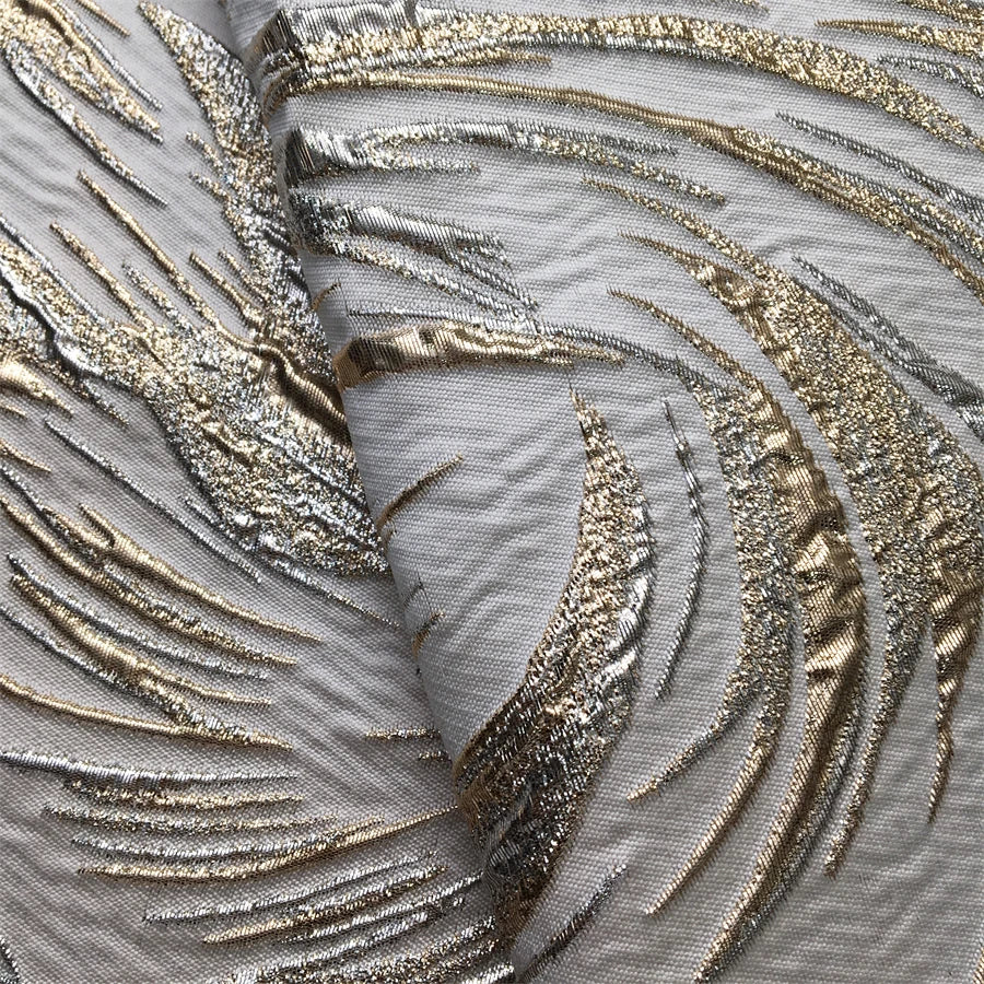 Brocade Jacquard African Lace Fabric Nigerian Damask Lace Fabrics Latest 2025 for Women Evening Dresses High Quality,2.5Yard4160