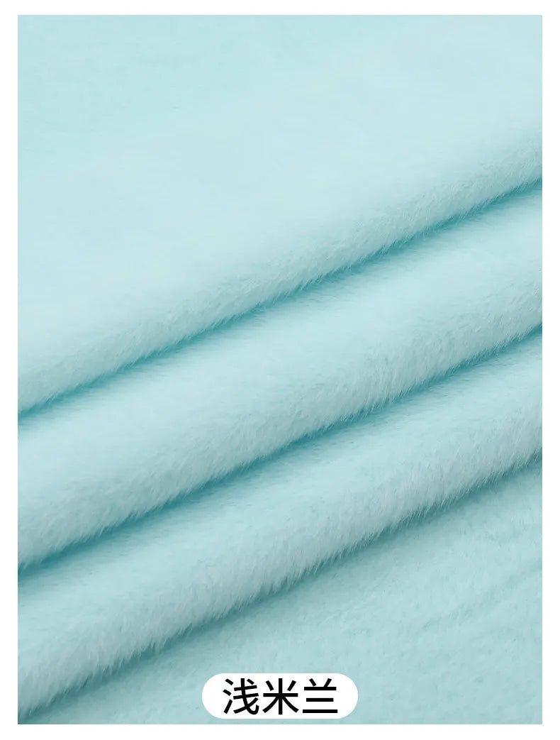 50x50cm 5mm Soft Breathable Elastic Faux Fur Fabric for Sewing Plush Toy Doll Scarf Hat Decorative Cloth Handmade DIY Fabrics